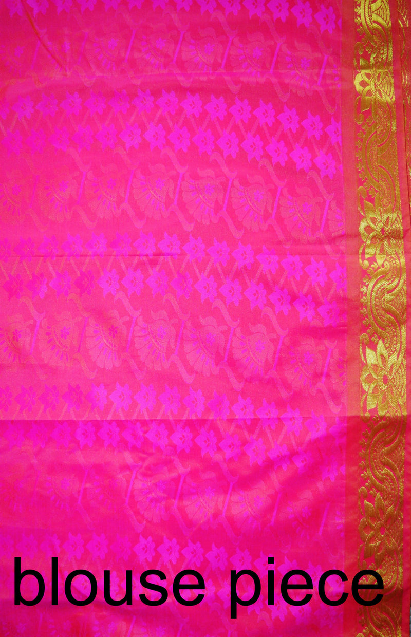 Purple Shaded Fushcia Kanchipuram Silk Saree