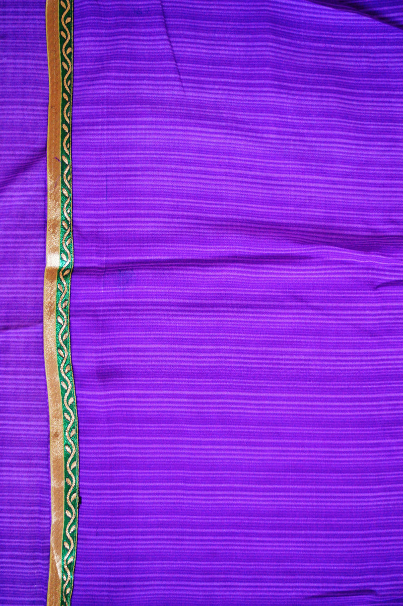 Purple & Mustard  Colour One Minute Saree