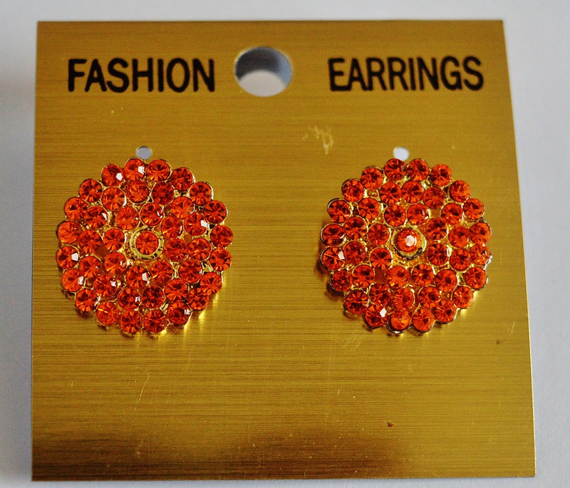 Gorgeous Orange Stones Earrings