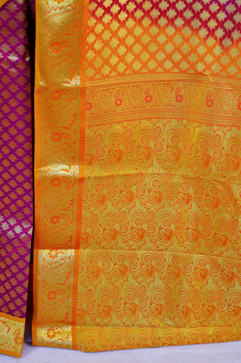 Bridal Wear Magenta Colour Kanchipuram Silk Saree