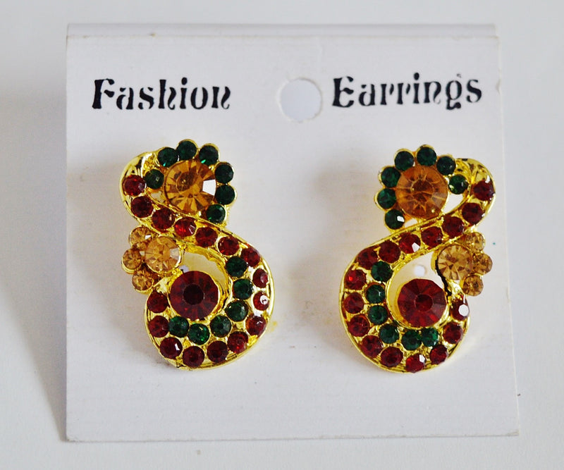 Gorgeous Green& Red Earrings