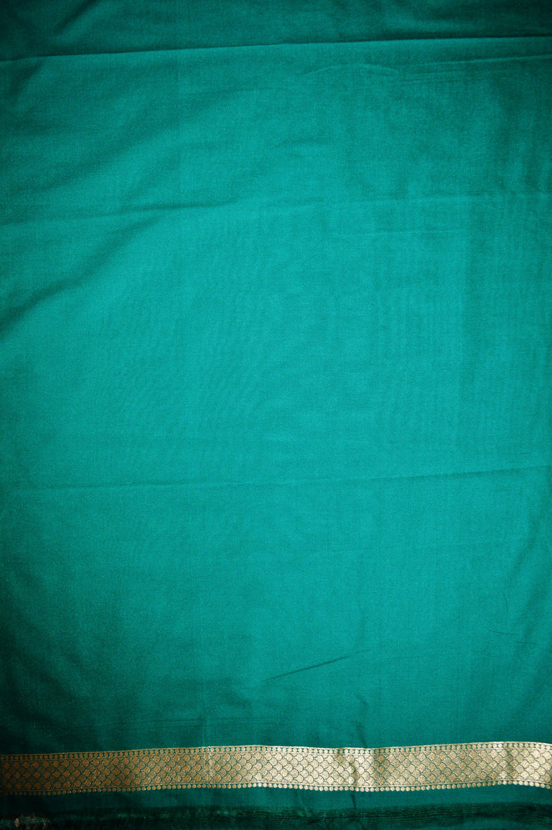 Light Weight Woven Banarasi Silk Saree in Green