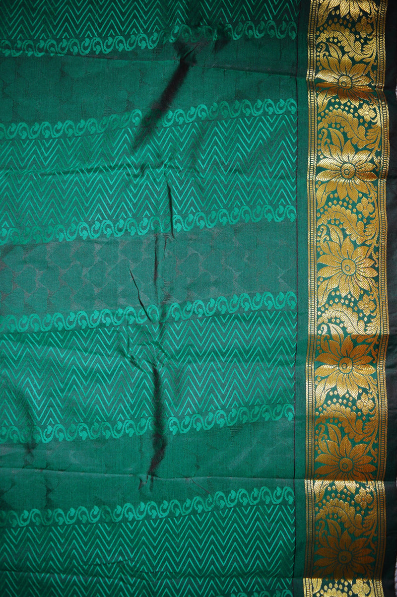 Green Colour Kanchipuram  Silk Saree