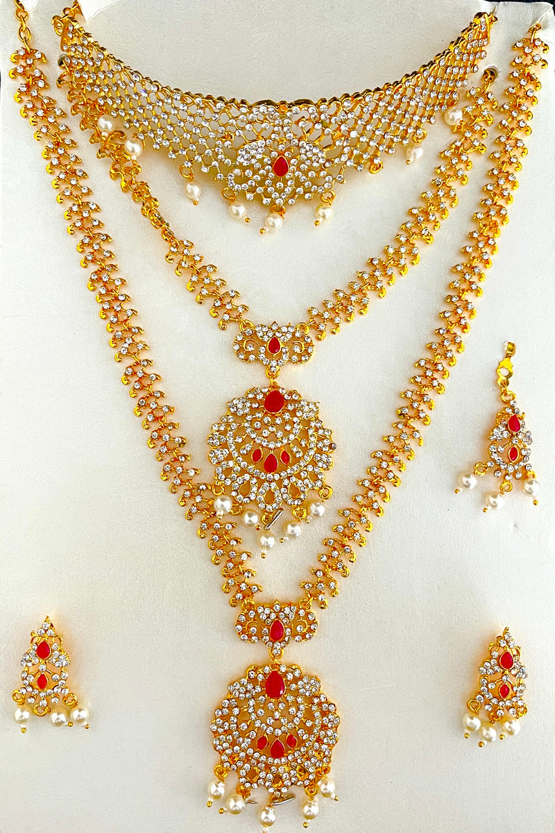 Gold plated jewellery set