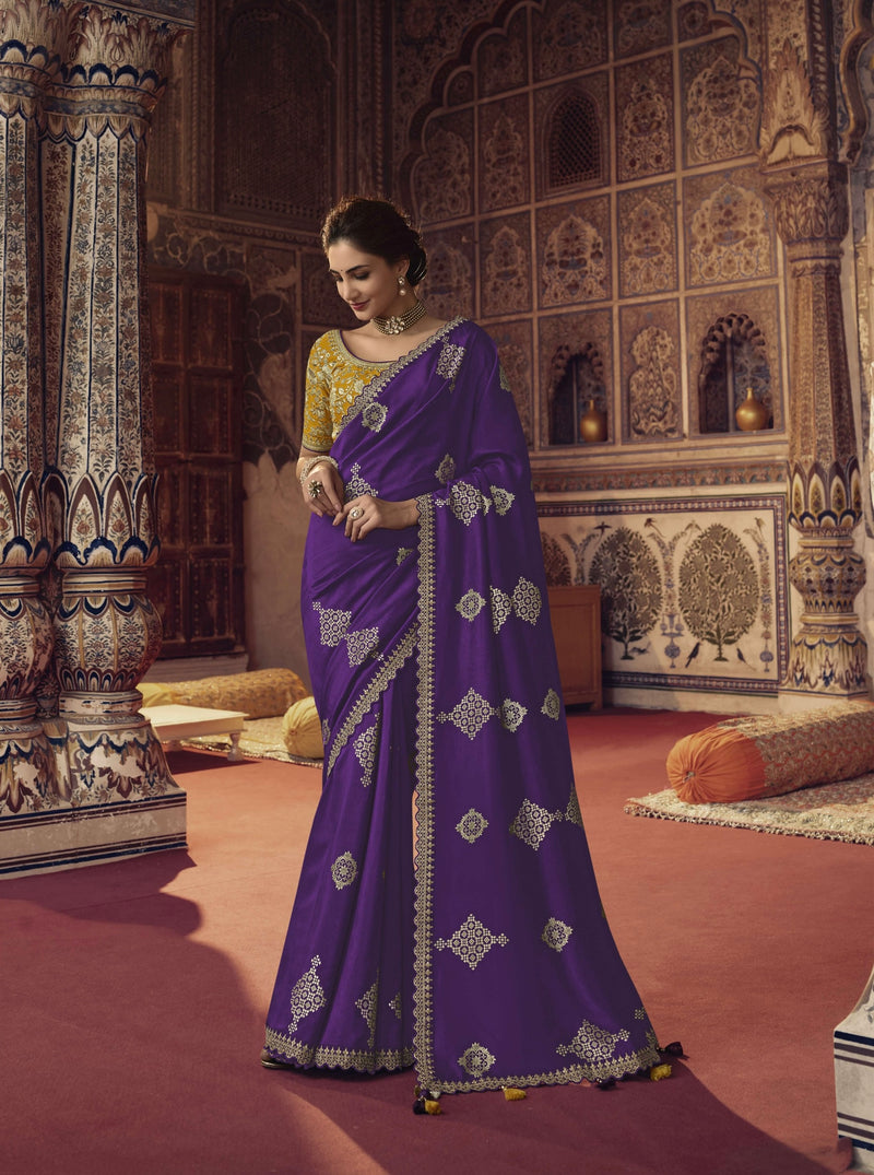 Fancy Silk Saree with Designer Blouse Piece