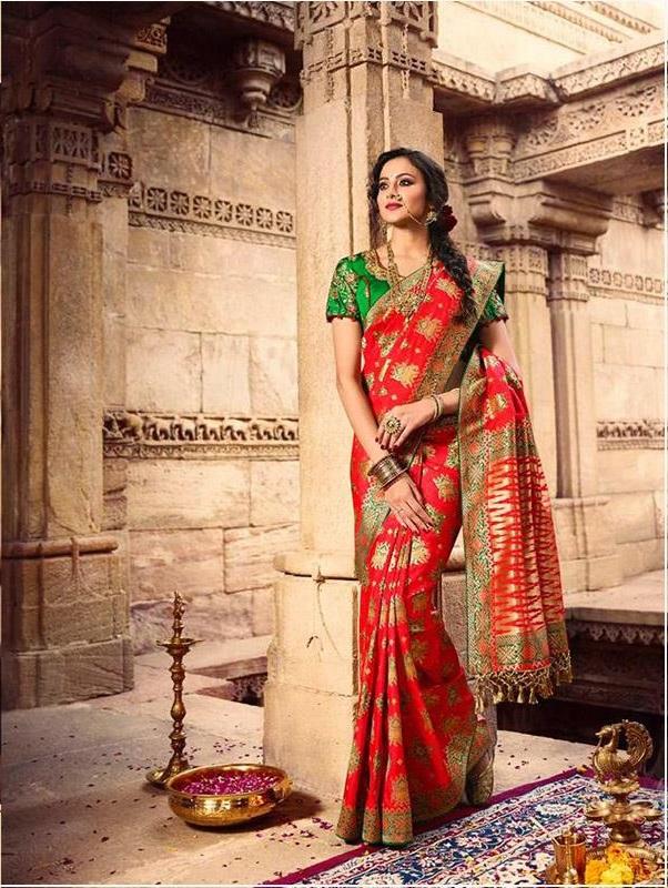 Pure Silk Saree with Designer blouse