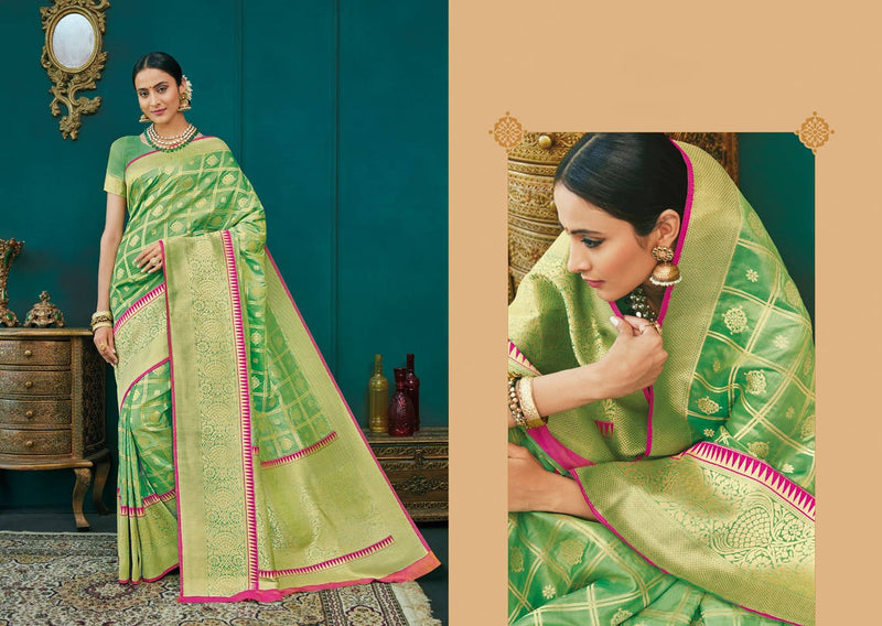Light Green Handloom Kanchipuram Silk Saree