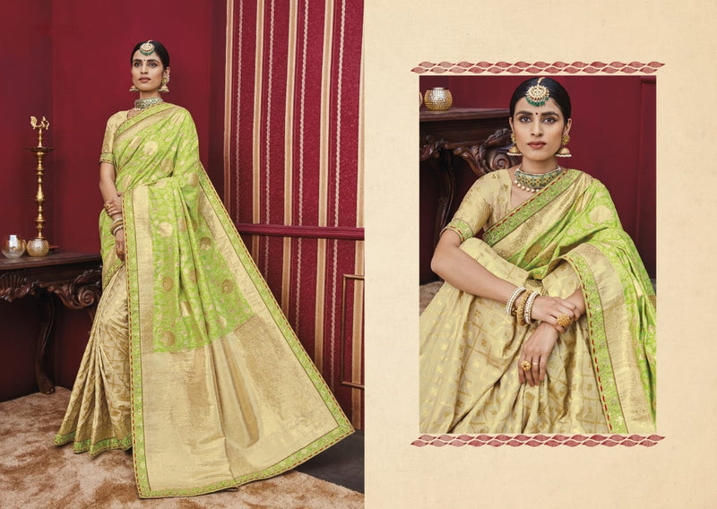 Green Kanchipuram Silk Saree With Hand Work Border