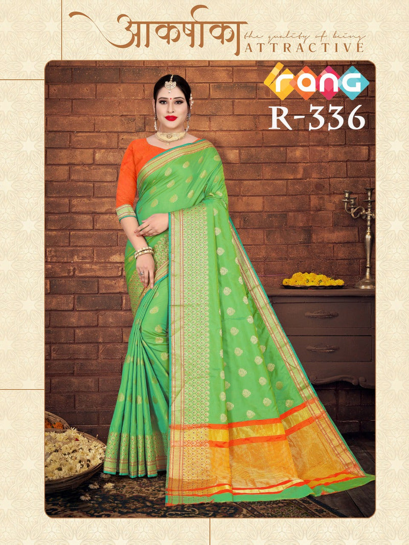 Light-Dark Green Colour Silk Saree