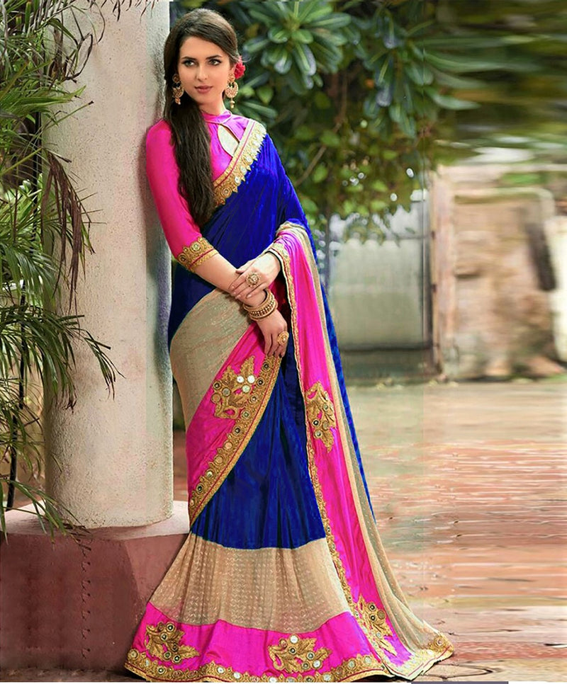 Blue Colour Bangalore Silk Saree