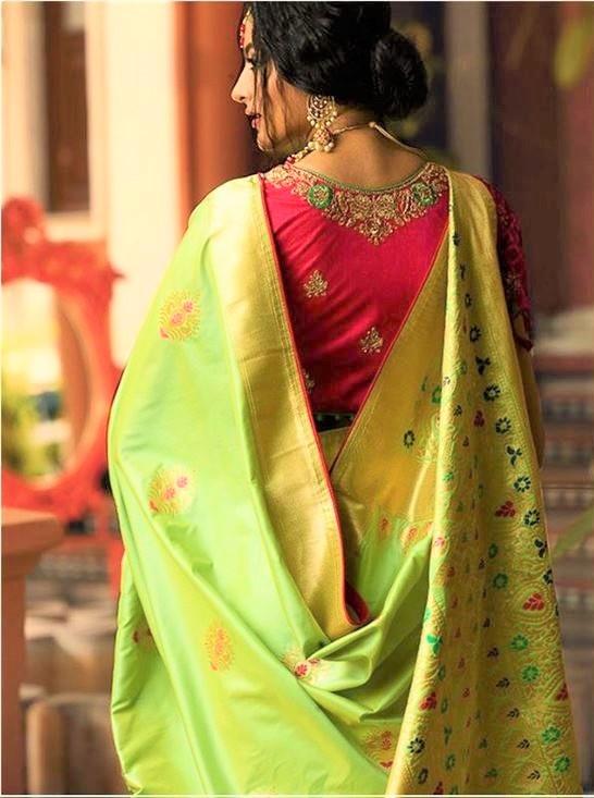 Pure Silk Saree With Double Blouse