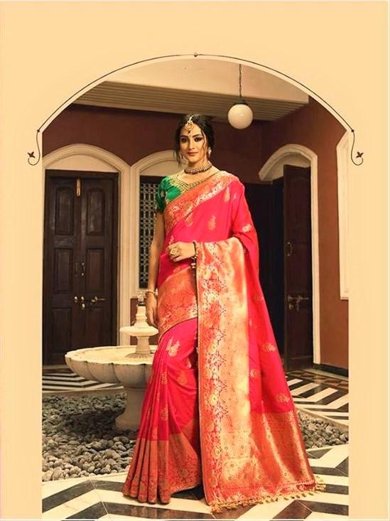 Pure Silk Saree With Double Blouse