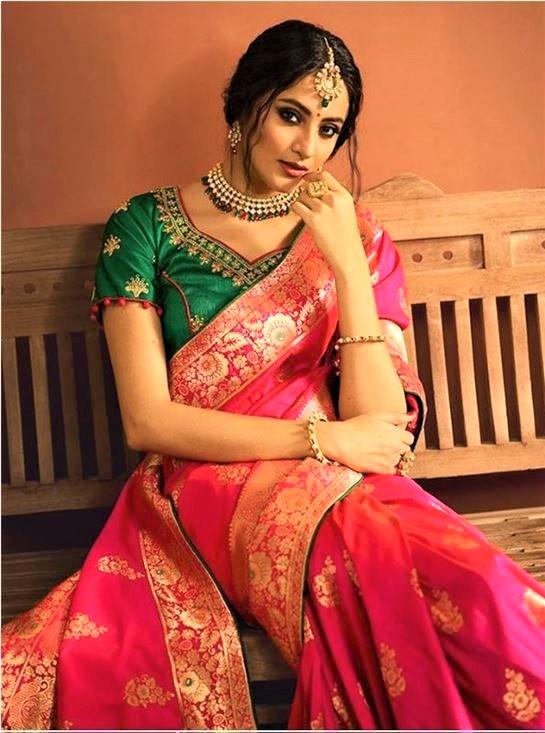 Pure Silk Saree With Double Blouse