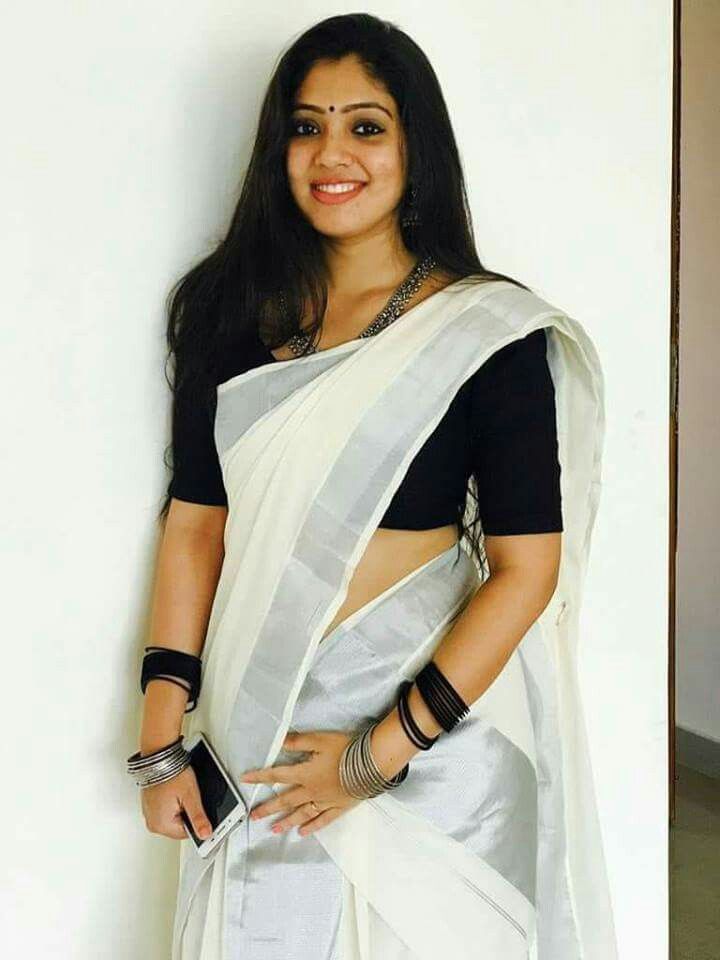 Kerala Onam Saree with Silver Border